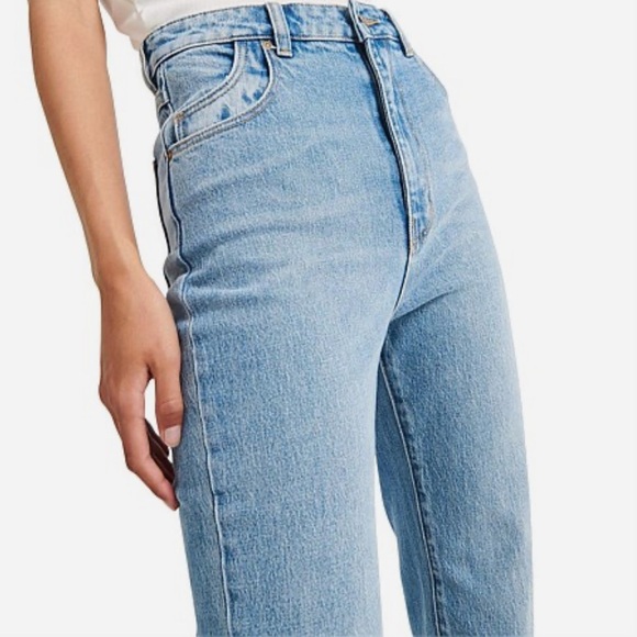 WOMEN’S STYLISH ROLLAS DUSTERS SLIM BOOTCUT HIGH RISE JEANS IN BRAD BLUE EUC - Picture 4 of 12